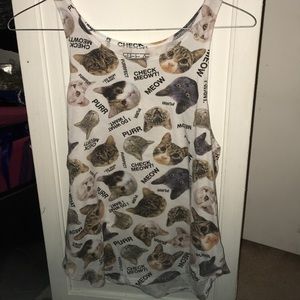 Cute cat tank top